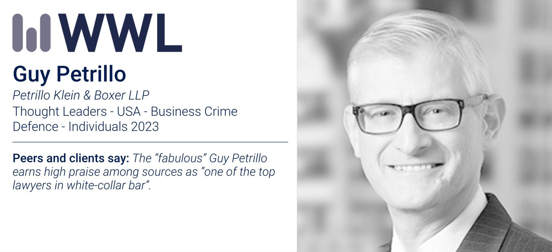 Thought Leaders - USA 2023: Guy Petrillo - Lexology